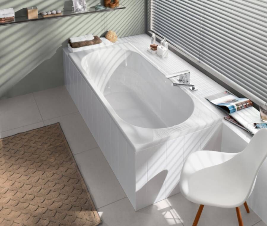 Villeroy & Boch O.novo inbouwbad duo 180x80cm acryl wit