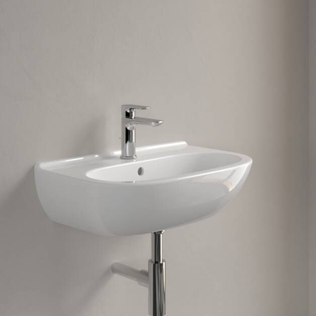 Villeroy & Boch O.novo Wastafel Compact 550 x 370 x 195 mm Wit Alpin met overloop