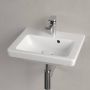 Villeroy & Boch Subway 2.0 fontein rechthoek 45x37cm met kraangat en overloop wit alpin - Thumbnail 3