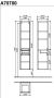Villeroy & Boch Subway 2.0 hoge kast met 1 lade en 2 deuren scharnier links 35 x 165cm white matt - Thumbnail 2