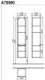 Villeroy & Boch Subway 2.0 hoge kast 35x165x37cm links inclusief 2 deuren grey A70900FP - Thumbnail 3