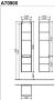 Villeroy & Boch Subway 2.0 hoge kast 35x165x37cm links inclusief 2 deuren glanzend wit A70900DH - Thumbnail 2