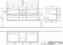 Villeroy & Boch Subway 2.0 wastafelonderkast 128.7x52x44 9 cm. met 4 laden glossy grey - Thumbnail 3