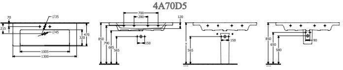 Villeroy & Boch Subway 3.0 meubelwastafel 130cm 1 krgt m overl.c+ stone white stone white