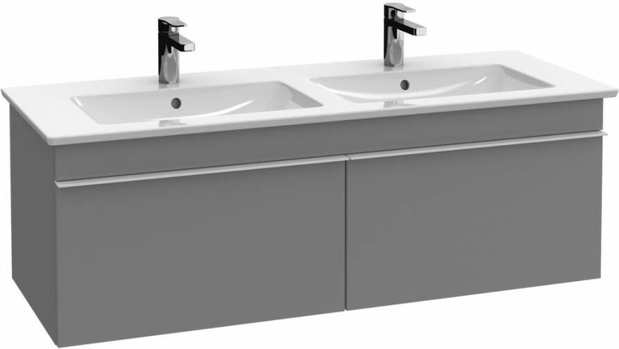 Villeroy & Boch Venticello wastafelonderkast 125.3x42 cm. 2x lade glossy wit