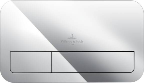Villeroy & Boch ViConnect installatiesystemen WC-bedieningsplaat 200S Spoeling met 2 hoeveelheden Chroom edelmat