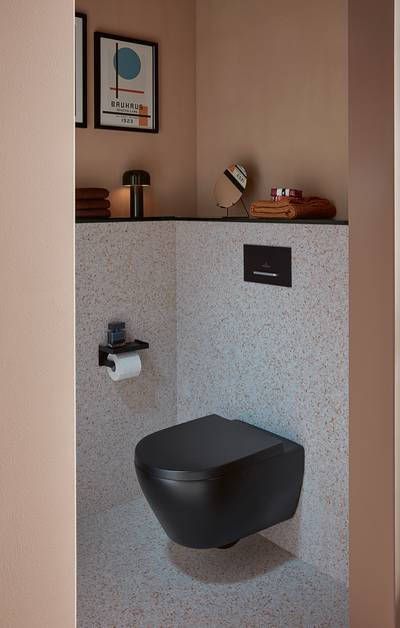Villeroy & Boch ViConnect installatiesystemen WC-bedieningsplaat 300S Spoeling met 2 hoeveelheden Black Matt