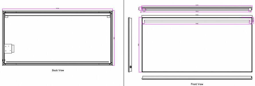 Wiesbaden Ambi One dimbare Led condensvrije spiegel 140 x 60 cm