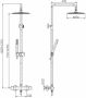 Wiesbaden Regendouche set Caral | Opbouw | Thermostaatkraan | 2-weg | 2-knops | Rond | Geborsteld koper - Thumbnail 5