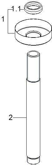 Wiesbaden Caral plafondbuis voor hoofddouche rond 15cm geborsteld koper PVD