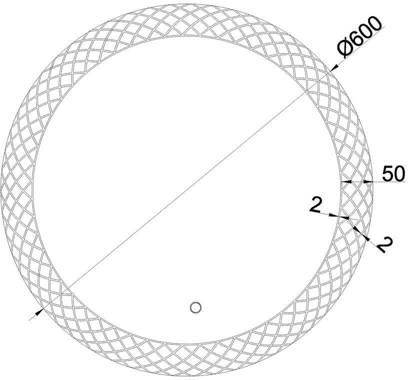 Wiesbaden Deco condensvrije led-spiegel 60 cm