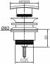 Wiesbaden Afvoerplug Rombo | 5 4" | Click waste | Messing | Vierkant | RVS look - Thumbnail 5