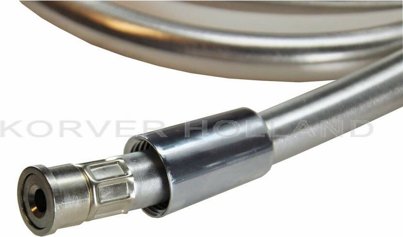 Wiesbaden Smooth doucheslang kunststof zilver 150 cm