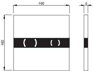 WISA XS Eos Dualflush bedieningspaneel closet Wit