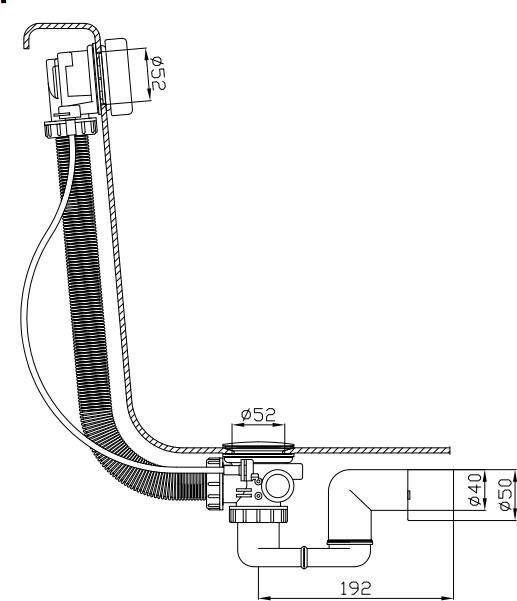 Xenz badafvoer- overloopcombinatie BB121 wit mat