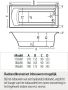 Xenz Ligbad Inbouw Bodysize Rechthoek 1-2 Persoons Duobad 90x170x45cm Acryl Ebony Zwart Mat met Poten - Thumbnail 8