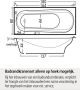 Xenz Ligbad Inbouw Bonaire Rechthoek 80x180x45cm Acryl Wit Hoogglans met Poten - Thumbnail 10