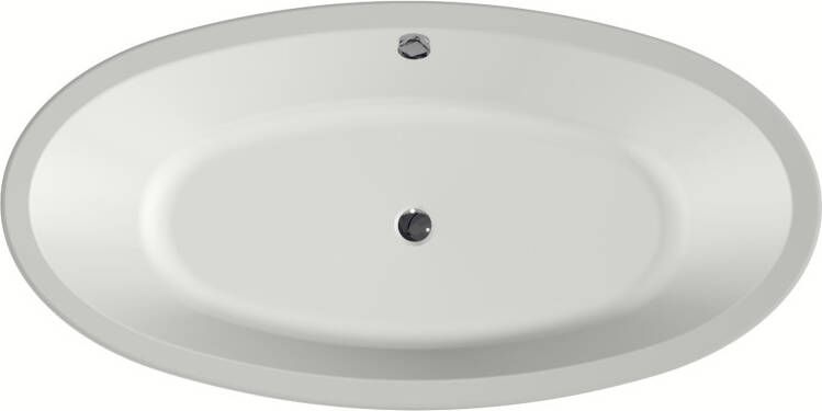 Xenz Britt vrijstaand bad 190x94cm glans wit afvoer overloopcombinatie inox