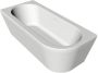 Xenz Charley XS hoekbad links 165x75x58 wit. sleuf overloop. waste zwart mat 7037 01 ZWM - Thumbnail 2