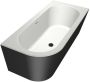 Xenz Charley XS hoekbad rechts 165x75 Bicolor edelweiss ebony incl. 7006 vulcombi zwart mat 7036 0329 VC ZWM - Thumbnail 2