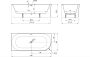 Xenz Fay (half)vrijstaand hoekbad 155x80cm mat wit links met badafvoer- overloopcombinatie mat wit - Thumbnail 4