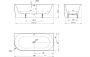 Xenz Fay halfvrijstaand hoekbad 180x80cm mat wit rechts met badafvoer- vulcombinatie mat wit - Thumbnail 4