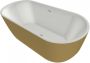 Xenz Humberto Solid Surface Bad 170x72x63 Bicolor Wit Goud 8510-R1036 - Thumbnail 5