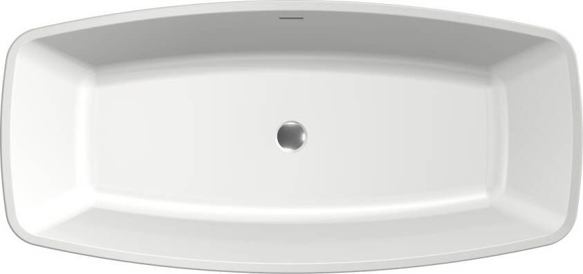 Xenz Moniek vrijstaand bad 170x80cm glans wit met sleuf overloop waste inox
