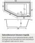 Xenz Society 160 ligbad 160x90cm met overloop zonder afvoer Hoekopstelling links Acryl Edelweiss mat 6881-03 - Thumbnail 11