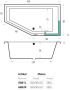 Xenz Society 160 ligbad 160x90cm met overloop zonder afvoer Hoekopstelling links Acryl Edelweiss mat 6881-03 - Thumbnail 12