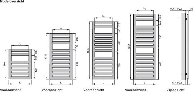 ZEHNDER Metropolitan Spa cv radiator 175x60cm 889w wit ral 9016