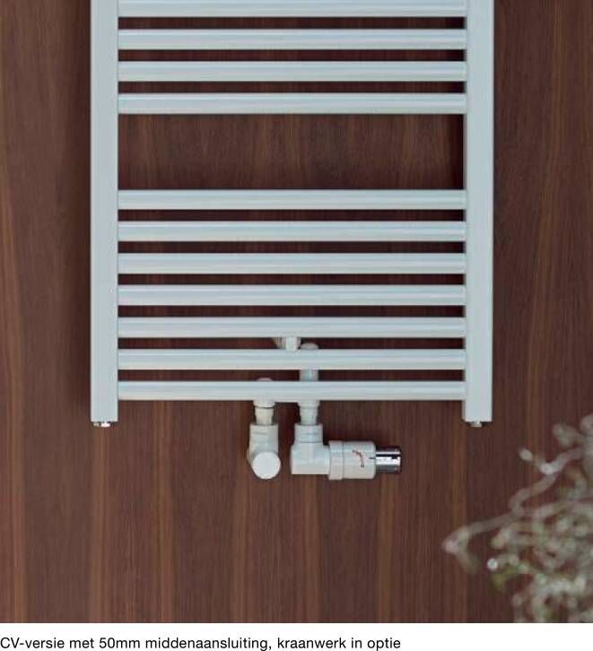 ZEHNDER Zeno radiator recht met 4-punts aansluiting onder 150 8x60cm 846w ral 9016 wit