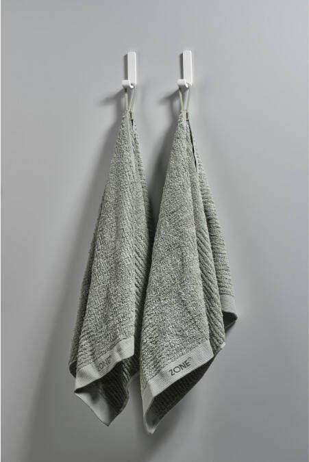 Zone Denmark Loop magnetische handdoekhaak Eucalyptus groen 2 stuks