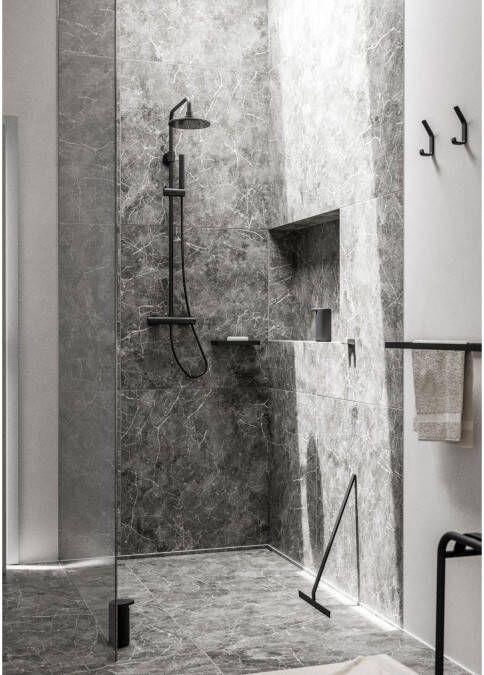Zone Denmark Rim dubbele handdoekhouder Zwart 70x12cm