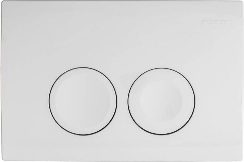 Geberit Delta21 bedieningsplaat 2-toets spoeling frontbediening voor toilet 24.6x16.4cm wit 115.125.11.1 - Foto 2