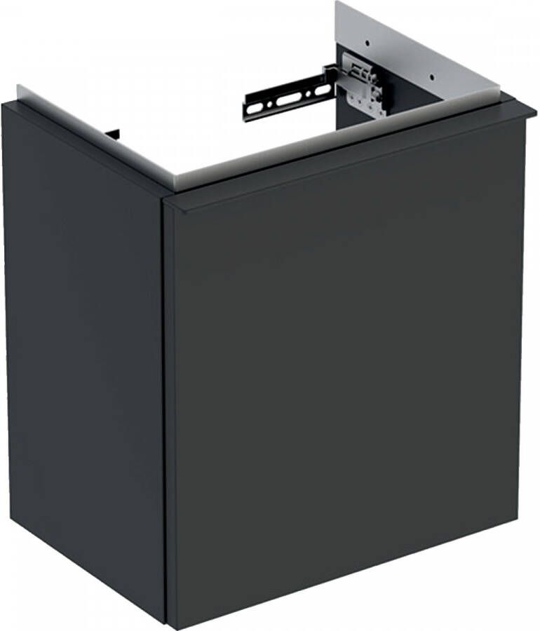 Geberit iCon fonteinonderkast 37x41.5x27.9cm 1 deur rechtsdraaiend met softclose Spaanplaat lava mat 502300JK1