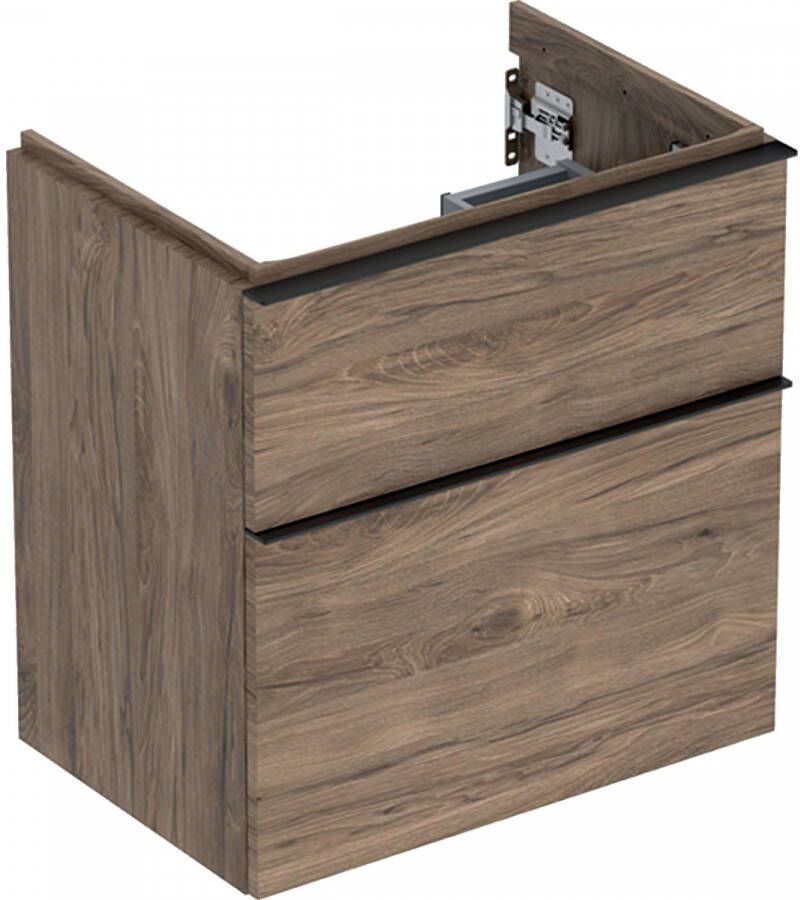 Geberit iCon wastafelonderkast 59.2x61.5x41.6cm 2 lades met softclose Spaanplaat Noten 502.307.jr.1