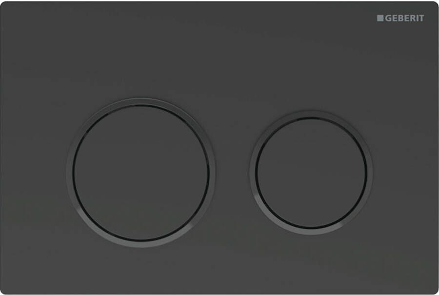 Geberit Omega 20 bedieningsplaat 2 toets matzwart-zwart-matzwart 115.085.16.1 - Foto 2