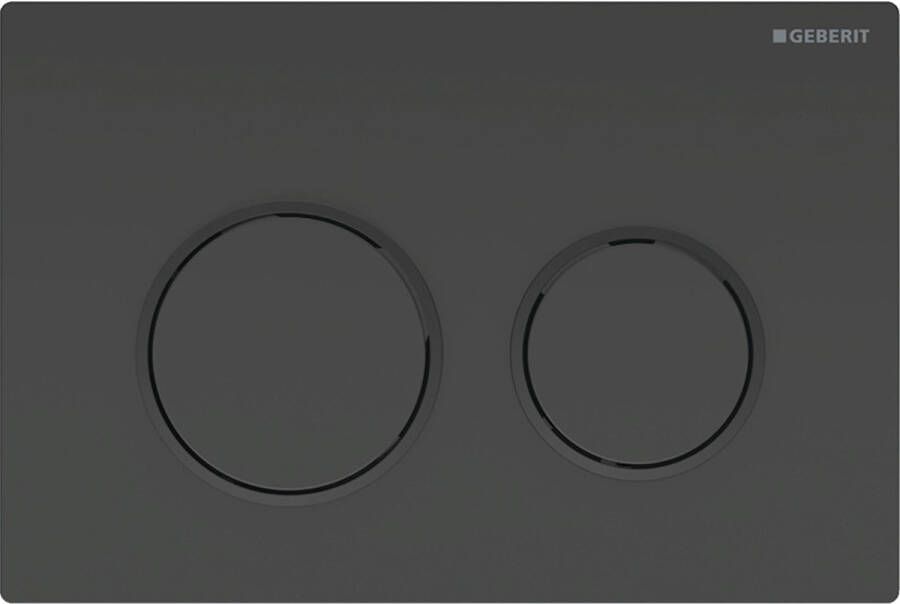 Geberit Drukplaat Omega 20 voor 2-toets Spoeling Mat Zwarte Ringen Zwart