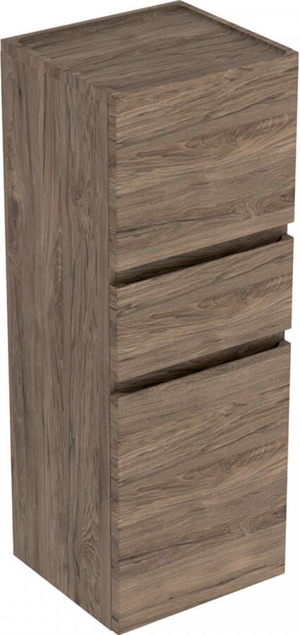 Geberit Renova Plan Halfhoge Kast 2 Deuren 1 La 39x36x105 cm Noten Hickory