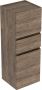 Geberit Renova Plan Halfhoge Kast 2 Deuren 1 La 39x36x105 cm Noten Hickory - Thumbnail 1