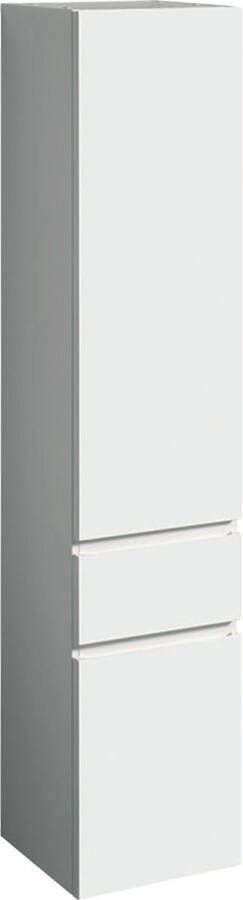 Geberit Renova Plan Hoge Kast 2 Deuren 1 La 39x36x180 cm Licht Glans Wit