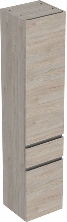 Geberit Renova Plan Hoge Kast 2 Deuren 1 La 39x36x180 cm Licht Noten Hickory