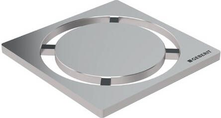 Geberit rooster 8x8 cm voor douchevloerputten cirkel uitvoering rvs