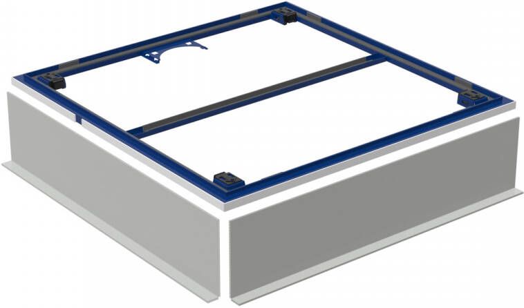 Geberit Setaplano montageframe 4 poten 90 x 90 cm. blauw