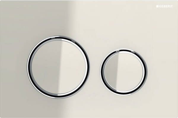 Geberit Sigma 50 (ex Sigma 21) bedieningspaneel glas chroom zandgrijs voor Sigma reservoirs 8cm (UP720) en 12cm (UP320)