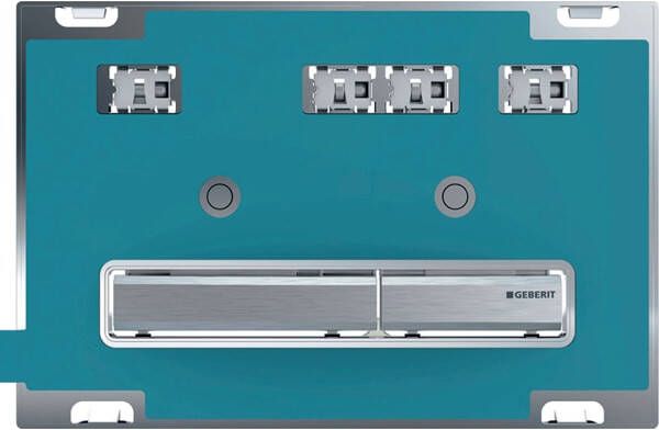 Geberit Sigma50 bedieningplaat 2-toets spoeling frontbediening voor toilet 24.6x16.4cm klantspecifiek chroom 115788002 - Foto 2