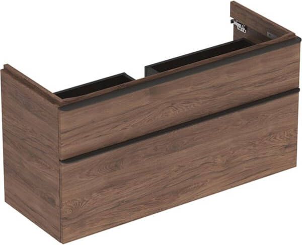 Geberit Smyle wastafelonderkast 2 la 118 4x62cm notelaar hickory 500355JR1