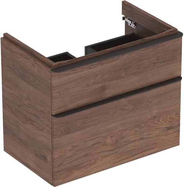 Geberit Smyle wastafelonderkast 2 la 73 4x62cm notelaar hickory 500353JR1