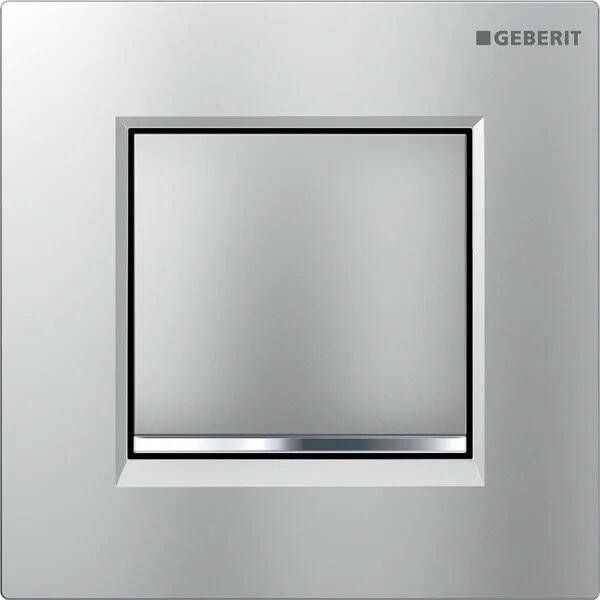 Geberit Type 10 urinoir bedieningsplaat elektronisch easy-to-clean batterijvoeding mat chroom ring glans chroom